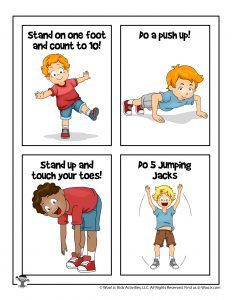 Exercise & Yoga Printables for Kids | Woo! Jr. Kids Activities : Children's Publishing Pe Lesson Plans, Pe Lessons, Construction Signs, Printables For Kids, Flashcards For Kids, Kids Background, Exercise Yoga, Special Kids, Workout Chart