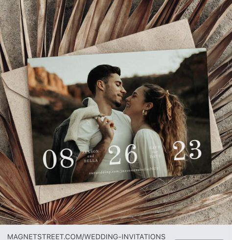 Save The Date Inspiration, Picture Invitations, Save The Date Pictures, Wedding Invitations With Pictures, Save The Date Designs, Save The Date Photos, Photo Wedding Invitations, Future Wedding Plans, Save The Date Magnets