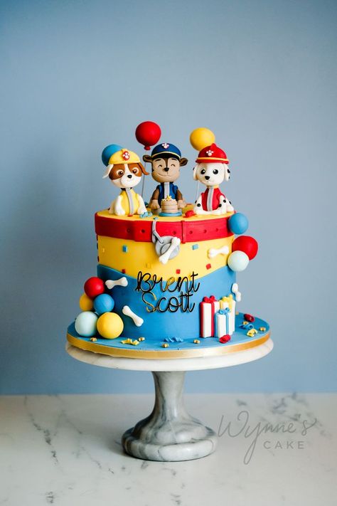 Marshall Cake Paw Patrol, Paw Patrol Birthday Cake Boys, Paw Patrol Birthday Card, Paw Patrol Birthday Party Cake, Paw Patrol Birthday Decorations, Construction Birthday Cake, Baby Boy Birthday Cake, Paw Patrol Birthday Cake, Baby First Birthday Cake