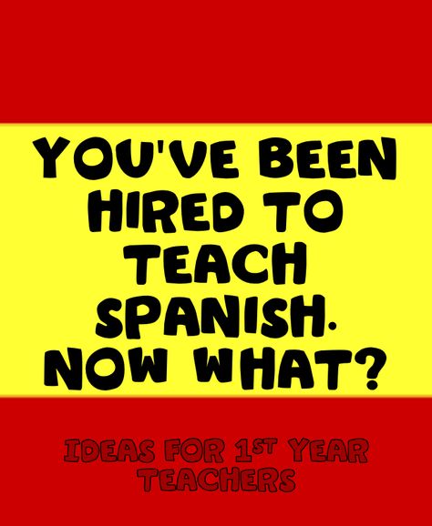 If you’ve just been hired or are starting your first year as a Spanish teacher, you are probably a) super excited and b) quite nervous. Hopefully we can help calm those nerves and make your y… Spanish Teacher Resources, Spanish Classroom Activities, Spanish Curriculum, Spanish Basics, Middle School Spanish, Spanish Lessons For Kids, Spanish Lesson Plans, High School Spanish, Spanish Verbs