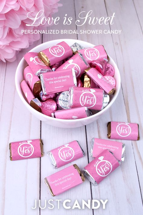 When it comes to honoring the bride-to-be and her guests with candy and gifts galore, Just Candy carries all of your wedding shower essentials. Whether you're the maid of honor, close friend or relative, or even the special bride herself, Just Candy helps make planning a wedding shower completely stress-free. With endless candy themes, containers, and party favor combinations, Just Candy makes the sweetly unique gifts and decorations for your pre-wedding celebrations Bridal Shower Candy Bar, Homemade Wedding Decorations, Engagement Brunch, Personalized Bridal Shower Favors, Bridal Shower Desserts Table, Bridal Shower Desserts, Wedding Dresses Princess Ballgown, Chocolate Wedding Favors, Homemade Wedding