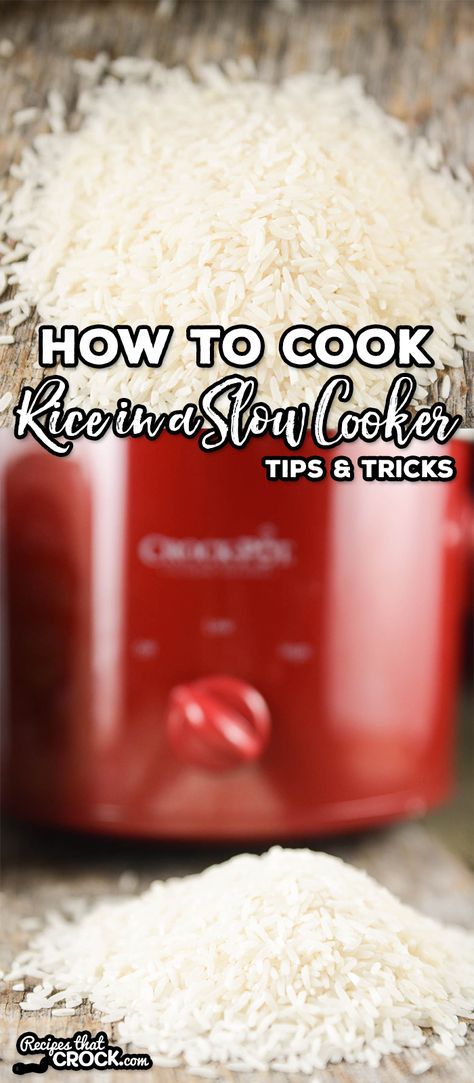 Have you ever tried cooking rice in your slow cooker? Have you maybe had some issues? Has your rice turned out mushy? Has it turned out crunchy? Or maybe you've had mushy and crunchy rice in the same dish! I can help with How to Cook Rice in a Slow Cooker: Tips for Success! Stick Of Butter Rice, Rice In Crockpot, Crunchy Rice, Cooking Rice, Cook Rice, Crock Pot Freezer, Healthy Slow Cooker, Tips For Success, Cooking With Olive Oil