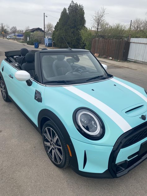 Pink Mini Coopers, Blue Mini Cooper, Mini Cooper Accessories, Cooper Car, Mini Cooper Convertible, Car Facts, Mini Copper, Tiny Cars, Mini Coopers