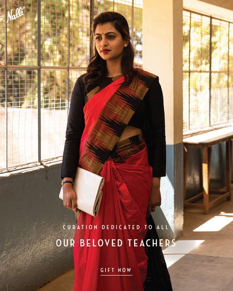 We all miss our classroom teachings, don't we!! ⠀ This teacher's day, don't let distance hold you back!! Surprise your favorite teacher with a beautiful saree from Nalli, we have got the most beautiful range of sarees specially curated for the Teachers Day.⠀ Nalli Sarees, School Teacher Outfits, Outfits Indian, Makeup Hacks Beauty Secrets, Latest Saree, Beautiful Range, Of Sarees, Womens Closet, Saree Blouse Designs Latest