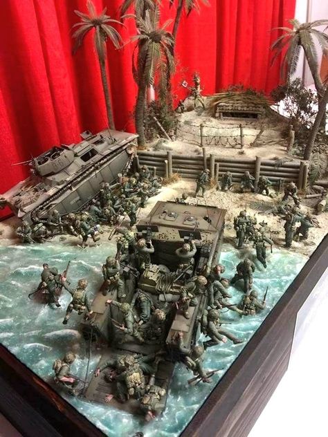 Shoe Box Diorama, Army Games, Battle Of Normandy, Military Images, Scale Model Building, Diorama Ideas, Army Base, Military Drawings, German Soldiers Ww2