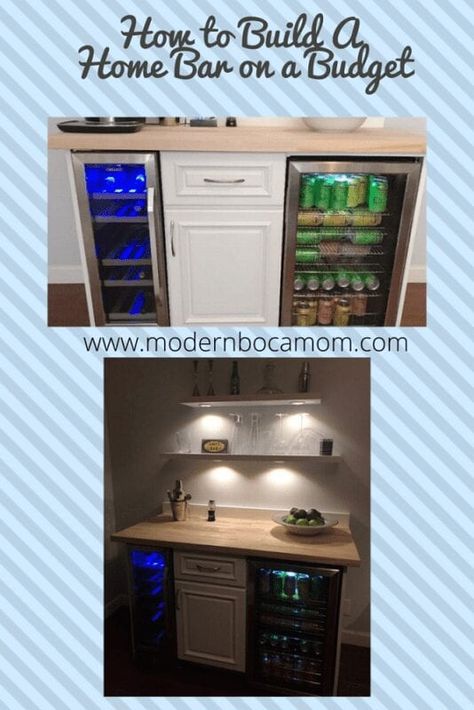 The Best NewAir Home Beverage Fridge, Bar None Bar Fridge Organization, Beverage Cabinet With Fridge, Beverage Center Ideas, Ikea Fridge, Farmstead Kitchen, Building A Home Bar, Drink Fridge, Semi Custom Cabinets, Bar None