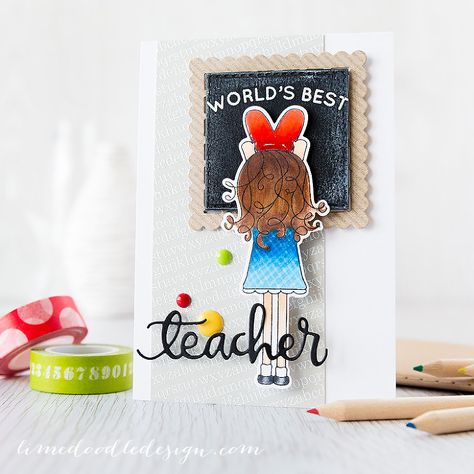 Adorable creation by Debby Hughes using Simon Says stamp Exclusives. Teachers Day Cards Handmade Creative, Teachers Day Card Design, Teachers Day Greetings, Teachers Day Card, Teacher's Pet, Teacher Appreciation Cards, Teacher Thank You Cards, Doodle Design, Teacher Cards