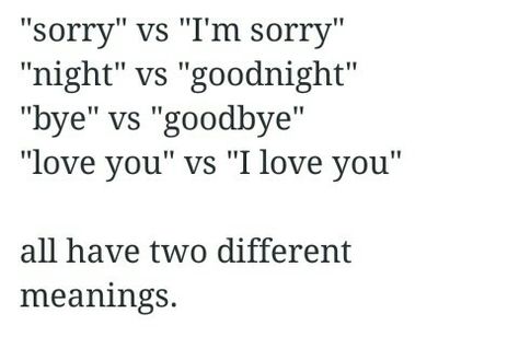 Different Meaning, Im Sorry, I Love You All, I'm Sorry, Love You All, Good Night, I Love You, Meant To Be, Love You