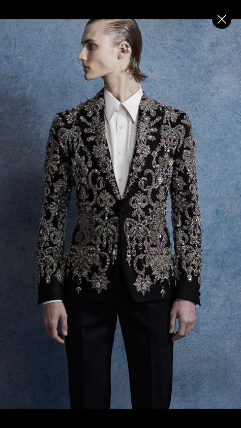 Bedazzled Suit Men, Men Sequin Outfit, Celestial Wedding Tuxedo, Western Pleasure Outfit, Glitter Suit, Prom Outfits For Guys, Prom Suits For Men, Dress Suits For Men, Glam Outfit