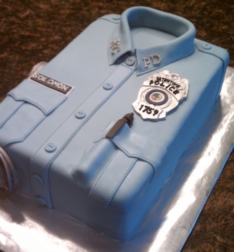 Police Uniform Cake Jail Booth, Police Retirement Cake, Policeman Cake, Police Cupcakes, Policeman Party, Police Birthday Cakes, Police Cake, Retirement Party Cakes, 9x13 Cake