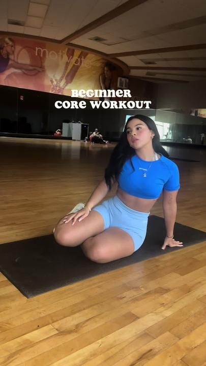 gaby ♡ on TikTok Beginner Core Workout, Core Exercises For Beginners, Effective Ab Workouts, Love Handle Workout, Workout List, Lower Belly Workout, Strengthen Your Core, Abs Challenge, Lower Abs Workout