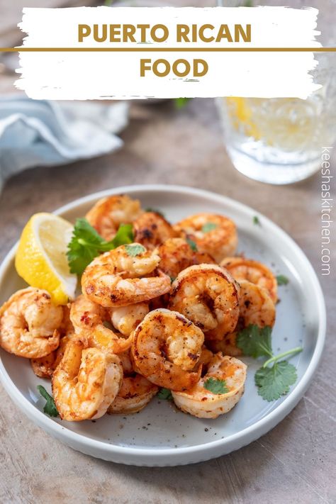 If you love Puerto Rican food, you will love this garlic shrimp recipe. It is a delicious and exotic dish and a perfect option for lunch or dinner. It is a favorite in the Latin American Cuisine and will be your new favorite too! Shrimp Al Ajillo Recipe, Puerto Rican Shrimp, Healthy Latin Recipes, Puerto Rican Food, Carribean Food, Rican Food, Shrimp And Rice, Puerto Rican Recipes, Shrimp Dishes