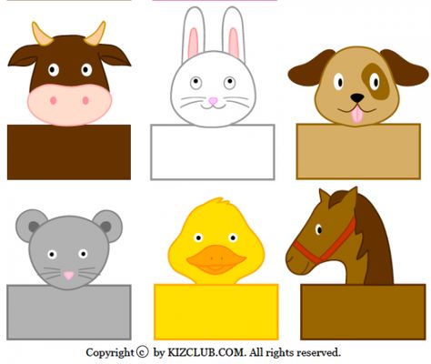 Educational School Crafts Farm Unit, Farm Animals Theme, Free Printable Crafts, Puppets For Kids, Free Printable Activities, Printable Activities For Kids, Animal Activities, Crafts For Kids To Make, Printable Crafts