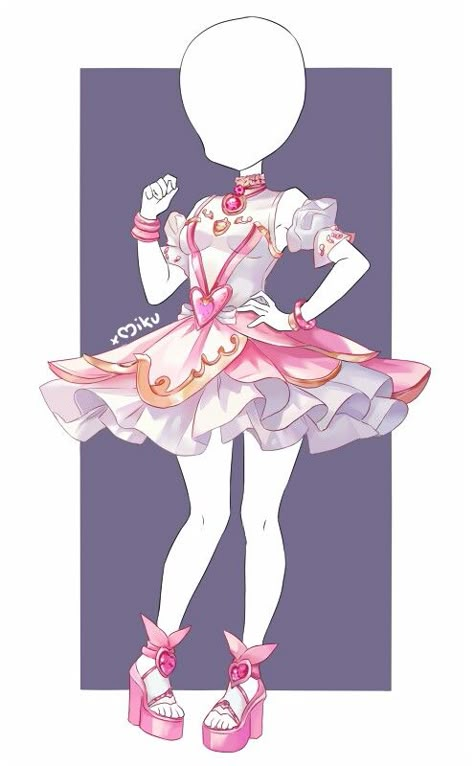 Magical Girl Outfit Ideas Drawing, Magic Girl Outfit, Magical Outfits Drawing, Magical Girl Outfit, Silly Clothes, Magical Dress, Magical Boy, Art Style Challenge, Female Outfits