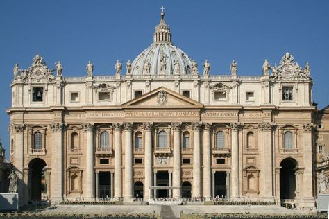 Saint Peter’s Basilica, Entrance Stairs, St. Peter’s Basilica, St Charbel, Le Vatican, Art Baroque, Andrea Palladio, St Peters Basilica, Empire Romain