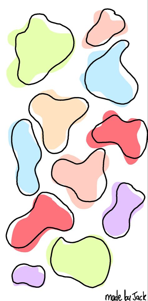 Multi Colored Aesthetic Wallpaper, Blob Wallpaper, Blob Aesthetic, Simple Background Design, Colour Aesthetic, Wallpaper Iphone Boho, Simple Backgrounds, Colorful Wallpaper, Iphone Wallpapers