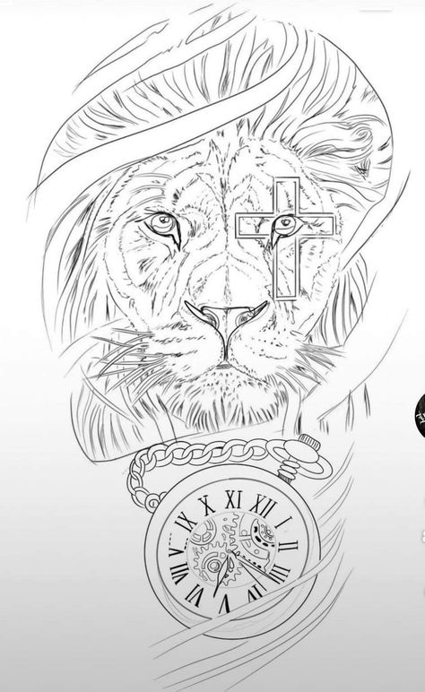 Roaring Lion Tattoo Stencil, Lion Tattoo Outline, Loin Tattoos Design, Lion Tattoo Stencil, Roaring Lion Tattoo, Lion Stencil, Half Sleeve Tattoo Stencils, Watch Tattoo Design, Lion Art Tattoo