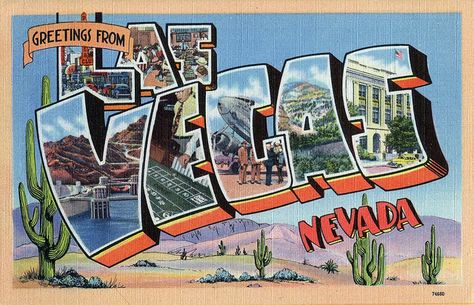 Greetings from Las Vegas, Nevada Old Vegas, Vintage Postcards Travel, Fallout New Vegas, Travel Postcard, Las Vegas Weddings, Large Letters, Post Card, Las Vegas Nevada, Vintage Postcard