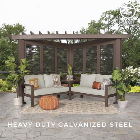 Traditional Pergola, Contemporary Pergola, Pergola With Canopy, Conversation Seating, Corner Pergola, Shade Ideas, Privacy Wall, Steel Pergola, Shade Design