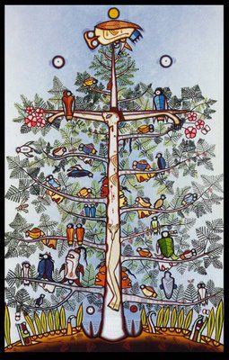 Tree of Life | Blake Debassige Ojibway Art, Ojibwe Art, Indian Spirituality, Famous Trees, Manitoulin Island, Native Pride, Native American Artists, Canadian Art, Indigenous Art