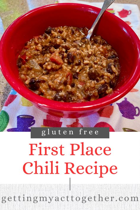 not spicy chili First Place Chili Recipe, Winning Chili Cookoff Recipe, Chili Competition, Chili Contest, Award Winning Chili Recipe, Award Winning Chili, Delicious Chili Recipe, Gf Dinner, Chili Cookoff