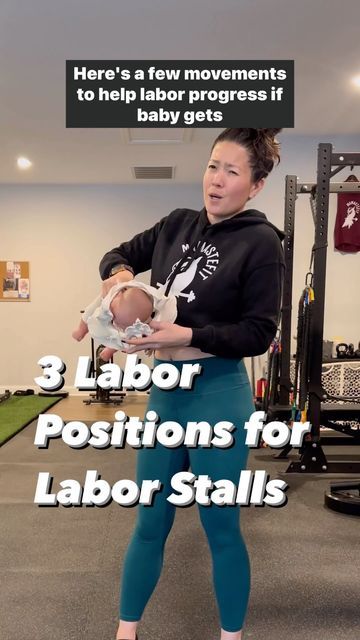 MamasteFit: Gina & Roxanne on Instagram: "3 Labor Positions if you have an epidural OR are unmedicated to resolve a late labor stall! Follow @mamastefit for more labor tips so you know HOW to move to create more space in your pelvis for an easier labor! A late labor stall could be caused by decreased space in the lower half of the pelvis. This could be from postural tendencies, posterior pelvic floor tension, or movement habits from pregnancy. We can resolve these late labor stalls by creat Pelvic Floor Tension, Posterior Baby, Labor Tips, Back Labor, Labor Positions, Pregnancy Workout Videos, Easy Labor, Doula Business, Baby Delivery