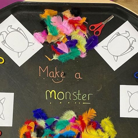 Halloween Invitation To Play, Story Activities Eyfs, Colours Topic Eyfs, Colour Topic Eyfs, Colour Monster Tuff Tray, Colour Monster Activities Eyfs, Colour Activities Eyfs, The Colour Monster Activities, Colour Monster Activities