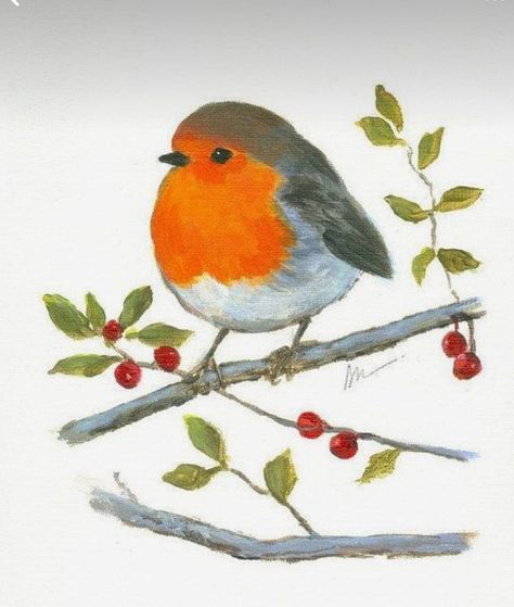 Robin Bird Drawing, Robin Bird Tattoos, Tattoo Wall Art, Painting Nursery, Small Wall Decor, Bird Drawing, Christmas Card Art, Nursery Paintings, Bird Tattoo