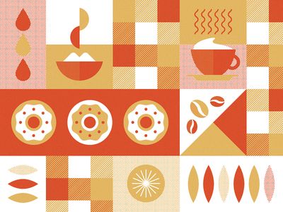 Donuts 1 Pattern Design Inspiration, Geometry Design, Food Patterns, Graphic Design Resources, Symbol Logo, Event Poster, Can Design, Brand Identity Design, Identity Design