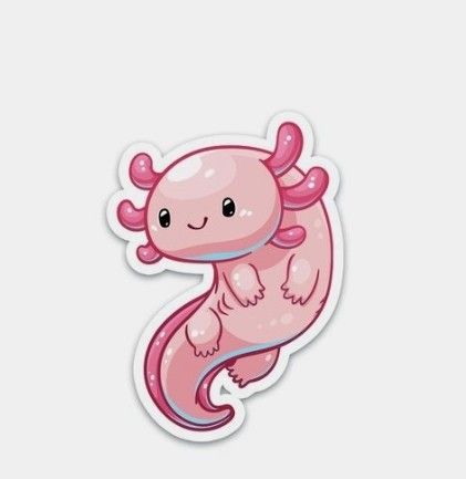 Cute Minecraft Axolotl, Kawai Drawing, Axolotl Minecraft, Axolotl Drawing, Minecraft Axolotl, Cute Minecraft, Pink Axolotl, Axolotl Cute, Desenho Tattoo