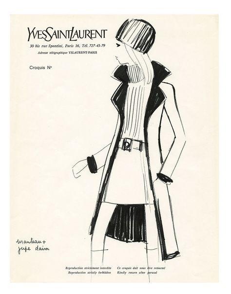 Ysl Fashion, Yves Saint Laurent Paris, Saint Laurent Fashion, Fashion Drawing Sketches, Entrepreneur Fashion, Catherine Deneuve, Illustration Fashion Design, Love Illustration, Fashion Illustrations