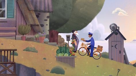 Journey Art, Indie Game Art, Childrens Illustrations, Indie Games, Old Man, Old Men, A House, Game Design, Ios App