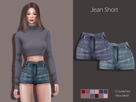 Jean Short, Sims Community, Ts4 Cc, Cc Finds, Short Jeans, Sims 4 Cc, The Sims Resource, Sims Resource, The Sims 4