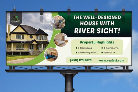 Real Estate Banner, Real Estate Advertising, Real Estate Marketing Design, Real Estate Ads, Real Estates Design, Billboard Design, Publicidad Creativa, Banner Ads Design, Real Estate Templates