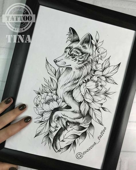 Hase Tattoos, Fox Tattoo Design, A Tattoo Design, Petit Tattoo, Tattoo Zeichnungen, Inspiration Tattoos, Tattoos Geometric, Geniale Tattoos, Fox Tattoo