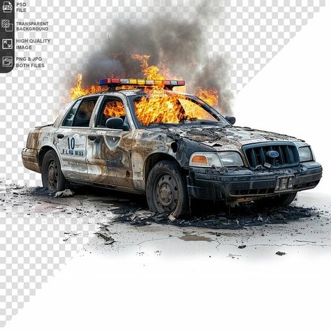 PSD a picture of a car that says fire on... | Premium Psd #Freepik #psd Police Car On Fire, Police Car Lights, Free Photoshop Text, Car Png, Ah 64 Apache, Ice Cap, Photoshop Logo, Car Backgrounds, Photoshop Text