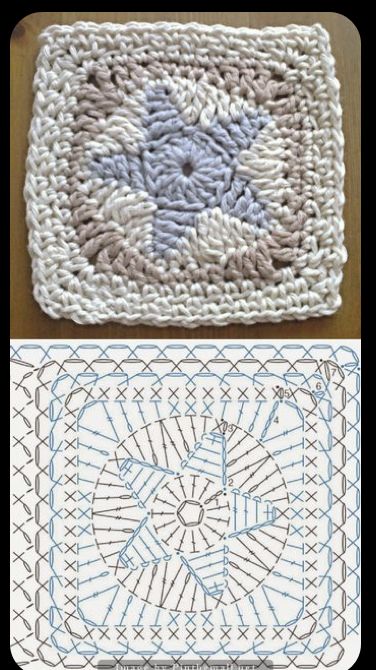 Crystal Granny Square, Crochet Star Squares Pattern Free, Crochet Granny Stars Pattern Free, Star Square Crochet Pattern, Star Granny Square Pattern Free, Crochet Star Granny Square Pattern, Crochet Star Square Pattern, Star And Moon Granny Squares, Crochet Star Granny Square Free Pattern