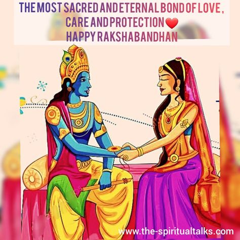 Draupadi And Krishna, Rakhi Images, All God Images, Spiritual Family, Happy Rakhi, Krishna Avatar, Krishna Gif, Religious Photos, Happy Raksha Bandhan