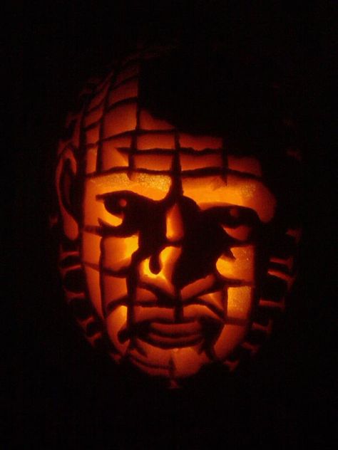 Pinhead Pumpkin Carving - By Jeremy Noyes Pinhead Pumpkin, Pumpkin Faces, Painted Pumpkins, Pumpkin Carving, Food Art, Food To Make, Carving, Halloween, Art