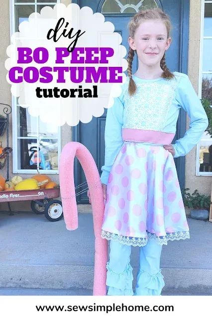 Make your own diy bo peep costume for Halloween or fun dress up. Diy Bo Peep Costume, Bo Peep Outfit, Bo Peep Toy Story, Toy Story Costumes, Halloween Sewing, Fall Sewing, Costume Tutorial, Costume For Halloween, Little Bo Peep