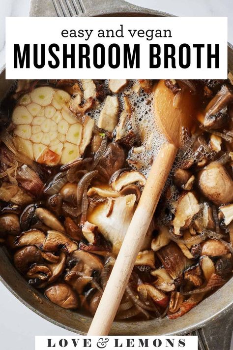 Vegan Ramen Recipes, Recipes With Vegetable Broth, Lemons Recipes, Mushroom Vegetable, Mushroom Stock, Stock Recipes, Mushroom Broth, Healthy Vegetarian Dinner, Dried Mushrooms