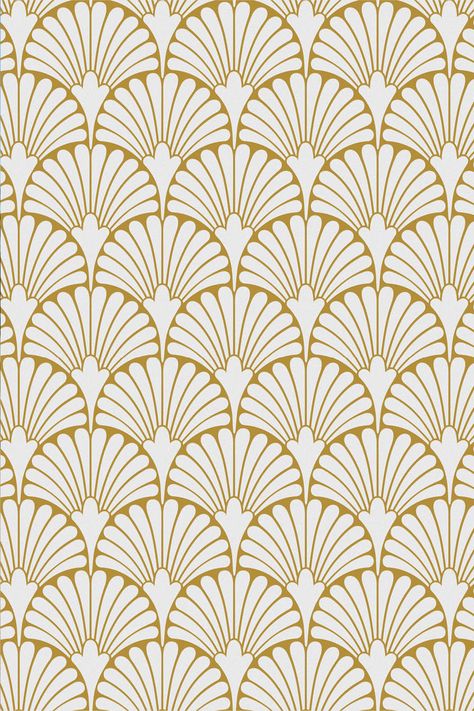 This design always makes us stop and "Astaire"🤭⁠ ⁠ Confession: we can't resist a good pun any more than we can resist good tile🤷‍♀️⁠ Art Deco Bed Frame, Cnc Jali, Gold Art Deco Pattern, Neo Art Deco, Art Deco Bed, Peacock Pictures, Sophisticated Art, Wall Texture, Art Deco Wallpaper