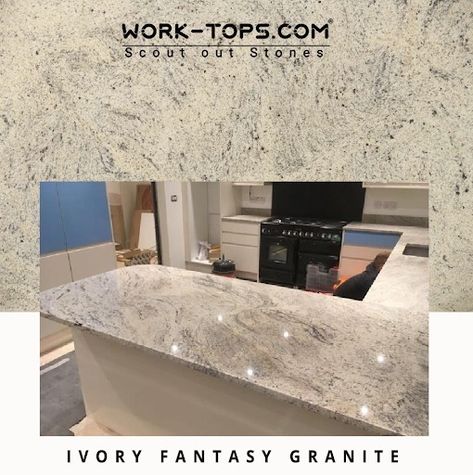 Granite Worktops, Cream Base, Granite Tile, Granite Stone, Granite Kitchen, Kitchen Marble, Work Tops, Feature Light, Granite Countertops