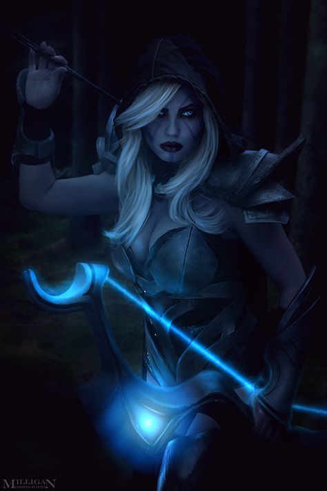 DotA 2 - Drow - The shadows are company enough by MilliganVick on DeviantArt Drow Ranger Arcana, Drow Female, Drow Ranger, Ranger Cosplay, Dark Elf, Dota 2, Famous Books, Dnd Characters, Art Pages