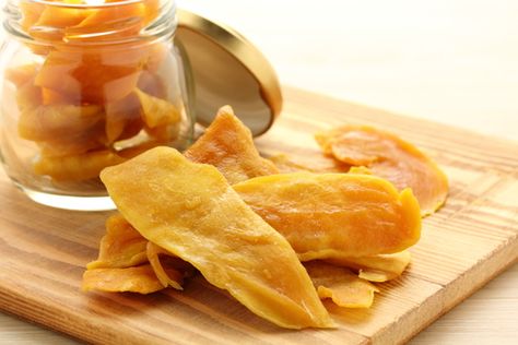 Dried mangoes | MummyPages.ie Fruit Strips, Dried Mango, Potato Peeler, Dried Mangoes, Mango Fruit, Organic Fruit, Wheat Free, Dried Fruit, Tray Bakes