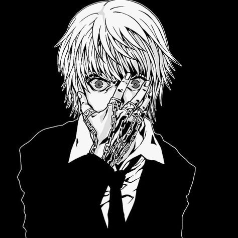 Anime Character, A Man, Black And White, Anime, White, Black