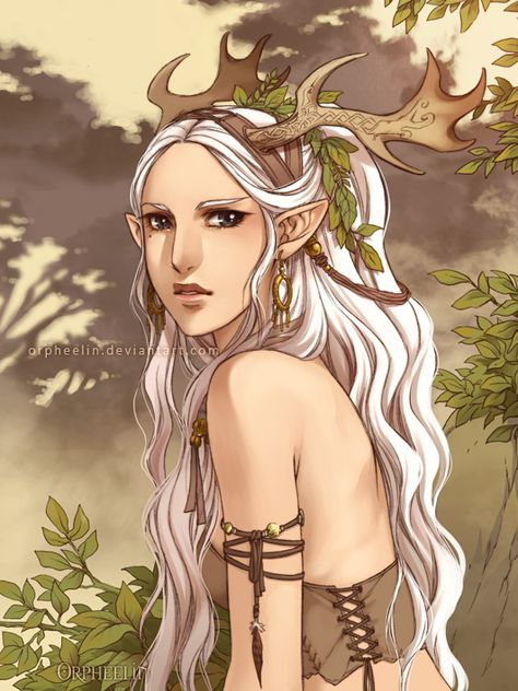 Satyr Costume, Faun Costume, Dnd Druid, Fantasy People, Dnd Elves, Elf Druid, Illustration People, Ren Fair, Female Elf