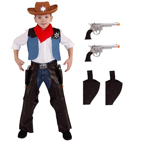 Kids Cowboy Costume Childs Wild West Sheriff Outfit Western Rodeo for Boys and Girls - Small (Age 3-6) costume ideas for kids mardi gras outfit casual costume design makeup costumes kid halloween carnaval carnival st patricks day party oufit boys girls fashion outfits gift ideas fashion outfits for celebration party dress up simple buy decorations costumes for teens simple inspirations bestfriend easy creative childs children carnival birthday party theme products Independence Day Labor Day tren Cowboy Outfits For Boys, Cowboy Costume Kids, Boys Cowboy Costume, Sheriff Outfit, Wild West Sheriff, Funny Baby Costumes, Carnaval Outfit, Cowboy Outfit