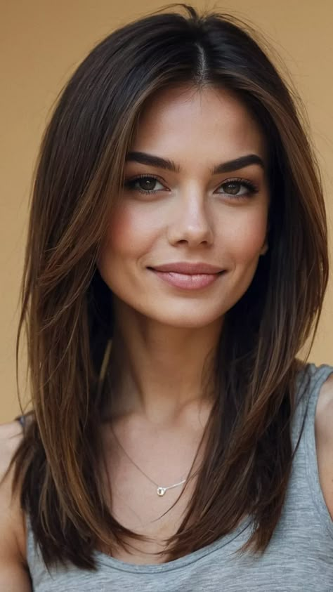 Straight and Stunning: Gorgeous Women's Hairstyles for Every Occasion 44 Best Haircut For Straight Hair Girl, Thick Hair Square Face Haircut, Medium Hairstyle Women Square Face, Square Face Hairstyles Straight Hair, Short Haircut Ideas Straight Hair, Haïr Cut For Square Face Girl, Medium Length Haircuts For Square Faces, Round Face Haircuts Thick Hair, Long Bob Hairstyles For Thick Hair Straight Medium Length Haircuts