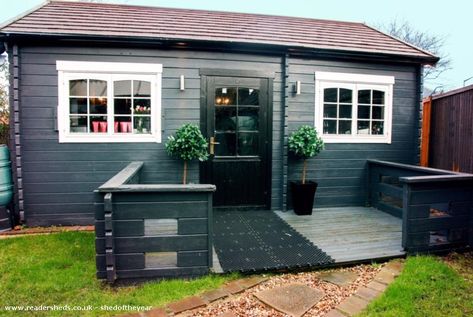 The shed is an entrant for Shed of the year 2015 via @unclewilco  #shedoftheyear Dog Grooming Shed, Dog Grooming Salon Decor, Shed Workshop, Grooming Salons, Workshop Inspiration, Dream Salon, Shed Of The Year, Garden Offices, Diva Den